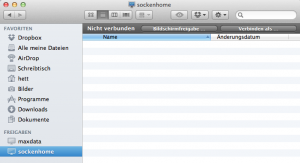 Finder mit Bildschirmfreigabe