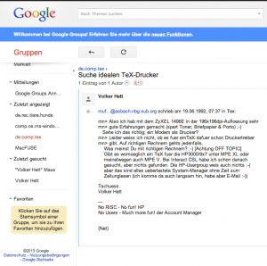 Screenshot google groups